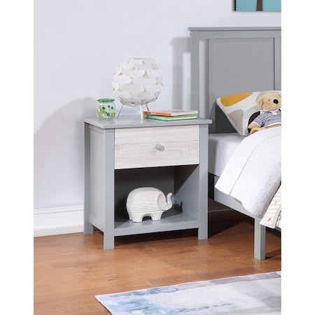 Olive & Opie Connelly Nightstand, Gray & Rockport Gray 27502-GRY